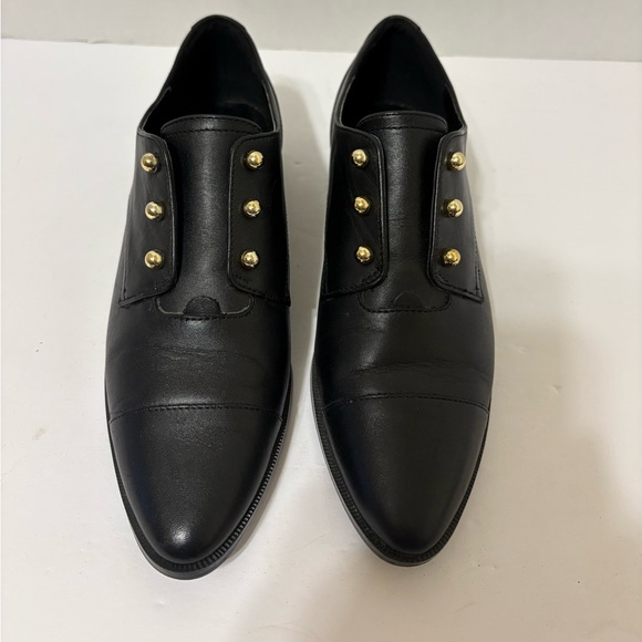 Nine West Wearable black leather slip-on Oxford shoes size 6.5 M - Picture 1 of 10
